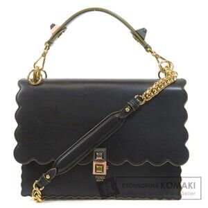 Fendi Canai Handbag Calfskin Leather